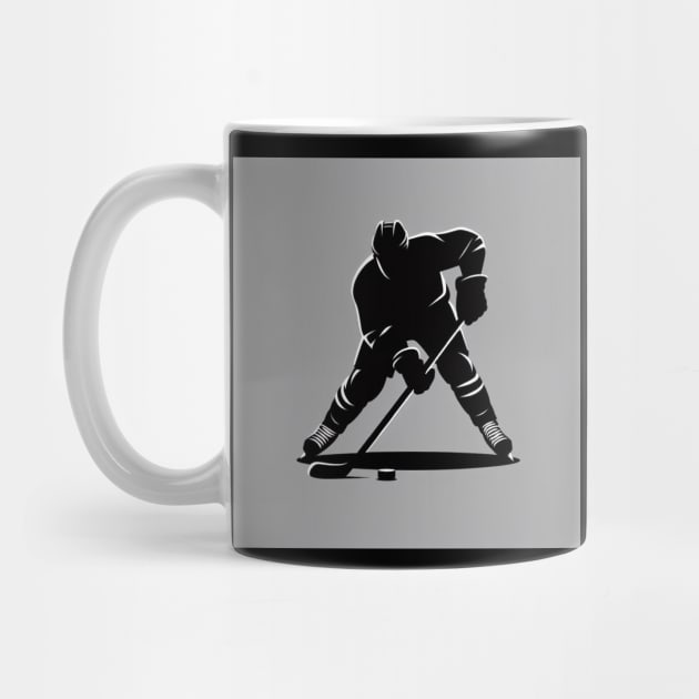 Hockey player with puck by Print Forge